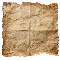 brown grunge paper on Transparent Background