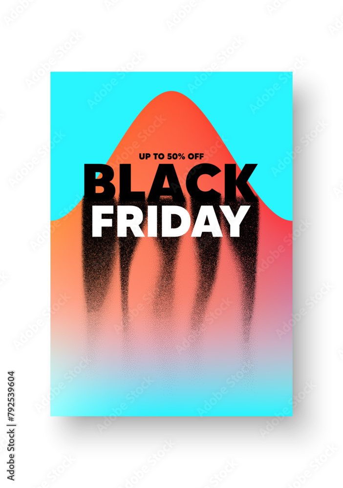 Poster black friday layout template design. poster offer design with abstract shapes. gradient banner with 