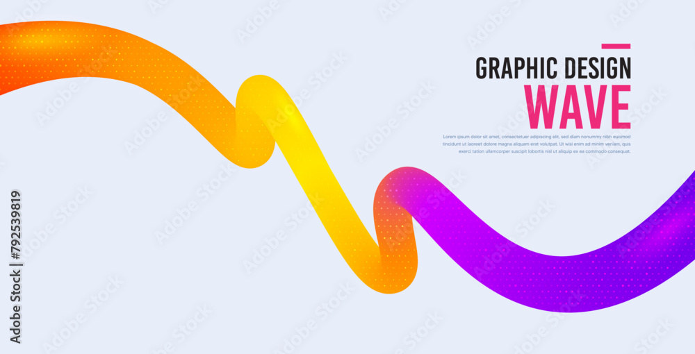 Poster abstract wave shape with fluid colors. gradient color wavy background. futuristic design poster. gra