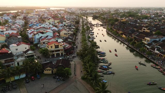 Hoi An Vietnam at sunset