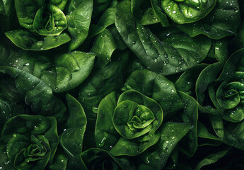 Obraz premium Lettuce with visible Water Drops