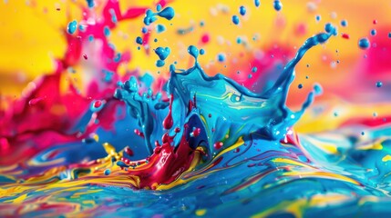 Vibrant Paint Splash Symphony
