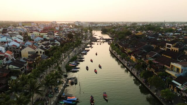 Hoi An Vietnam at sunset