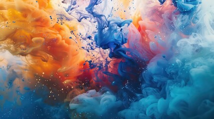 Obraz premium Vibrant Ink Clouds in Water