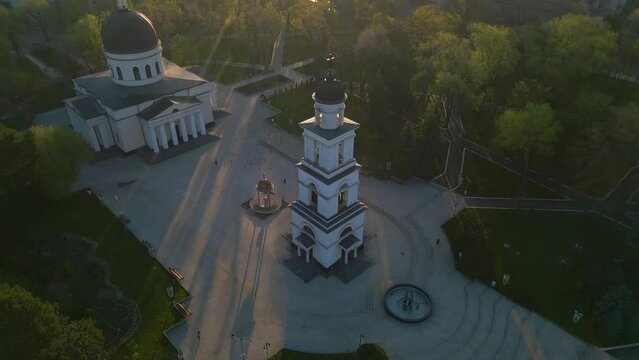 Central park of Chisinau. aerial view