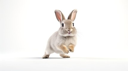 Fototapeta premium Adorable Bunny: Studio Portrait of Cute Rabbit, Isolated on Transparent Background