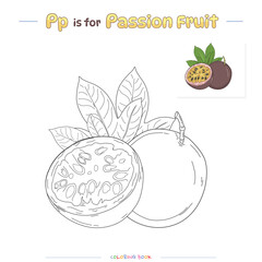 Coloring Page Passion Fruit