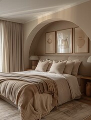 Modern Bedroom Interior with Neutral Tones