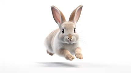 Obraz premium Adorable Bunny: Studio Portrait of Cute Rabbit, Isolated on Transparent Background