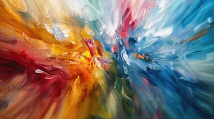 Abstract Colorful Paint Swirls