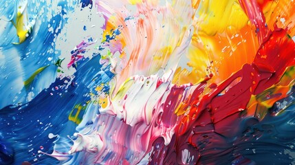 Vibrant Abstract Paint Splashes