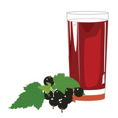 Fresh blackcurrant juice