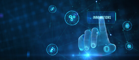 Concept of new ideas and innovation. 3d illustration - obrazy, fototapety, plakaty
