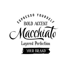 Macchiato Coffee Label Design