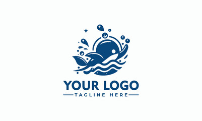 Swimming logo designs vector Creative Swimmer logo Vector character illustration