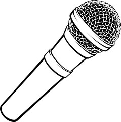 A mic, mike or microphone cartoon illustration icon