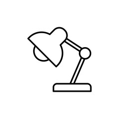 Desktop lamp icon vector illustration. Table lamp on isolated background. Light sign concept.