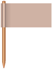 Vector illustration of an empty flag on a pole