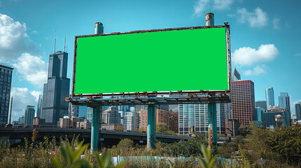 a billboard sign in the streets ,generative ai