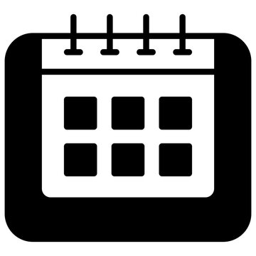 calendar icon black and wight colour