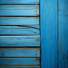 Abstract background made of aged boards nailed together with blue nails