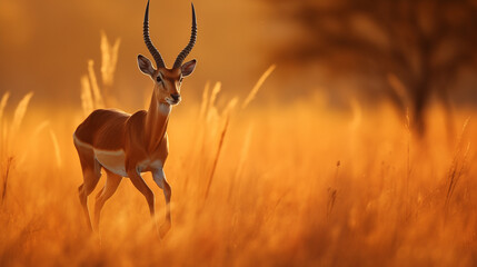 impala antelope in kruger national park - obrazy, fototapety, plakaty