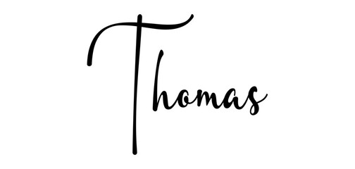 Thomas - black color - name written - ideal for websites, presentations, greetings, banners, cards, t-shirt, sweatshirt, prints, cricut, silhouette, sublimation, tag - obrazy, fototapety, plakaty