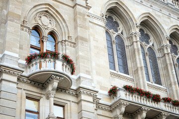 Fototapeta na wymiar Window styles in the Gothic style in Germany.