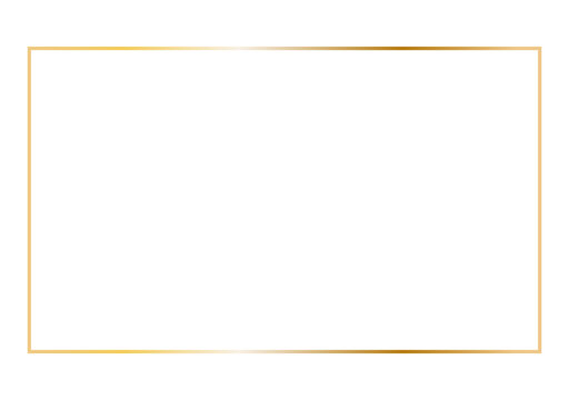 Golden rectangular frame. Vector outline thin aesthetic geometric shine border for invitations design