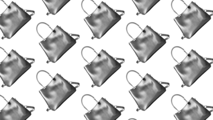 Fashionable repeating minimalist pattern of women's handbags