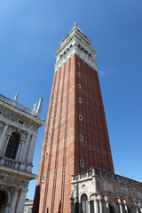 Campanile bell tower at St Mark's Square.Venice, Italy