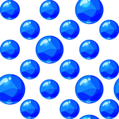 Balls seamless pattern blue colorful
