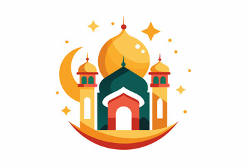 Eid Al Adha creative design'vector illustration image on white background