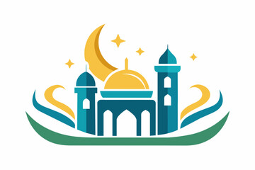 Eid Al Adha creative design'vector illustration image on white background