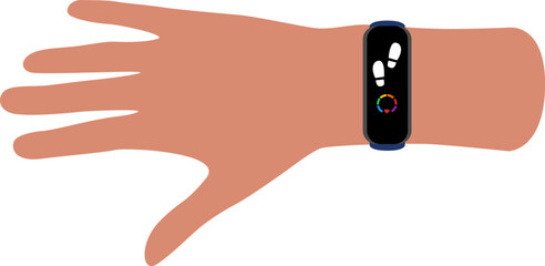 Hand with smart watch
