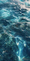 Texture of glitter water and soft waves. sparkling in water - background