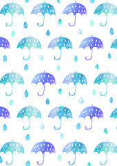 水彩傘のパターン