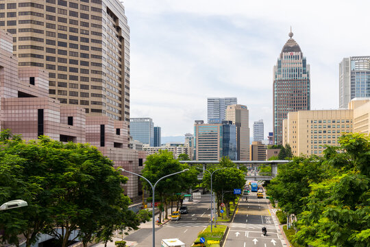 Cityscape in Taipei city at xinyi district