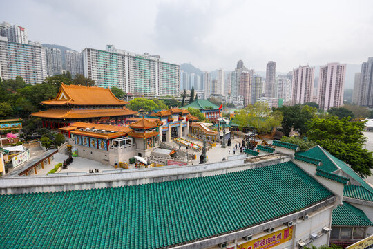 Wong Tai Sin temple in Hong Kong city