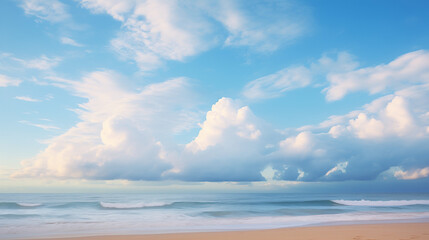 Fototapeta na wymiar beach with clouds