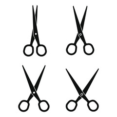 Scissors icon set. Scissors cut vector illustration