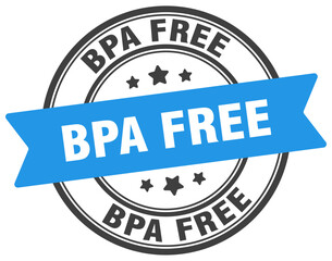 bpa free stamp. bpa free label on transparent background. round sign