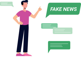 The guy is talking about fake news.