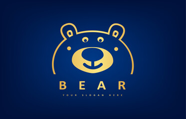 Bear logo vector. Animal design