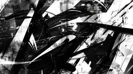 Composición artística abstracta, fondo negro, grafiti