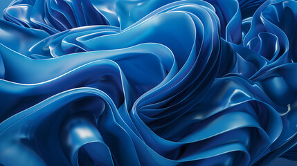 Composición artística abstracta, fondo azul