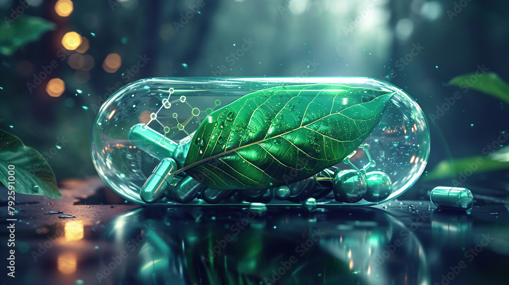 Poster visualize a transparent capsule that is both futuristic and elegant. within this capsule, include a 