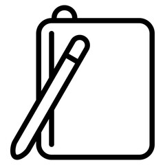 Book icon with outline style. Suitable for website design, logo, app and UI. Based on the size of the icon in general, so it can be reduced.