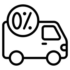 Free delivery icon with outline style. Suitable for website design, logo, app and UI. Based on the size of the icon in general, so it can be reduced.