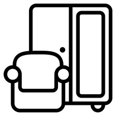 Home appliance icon with outline style. Suitable for website design, logo, app and UI. Based on the size of the icon in general, so it can be reduced.